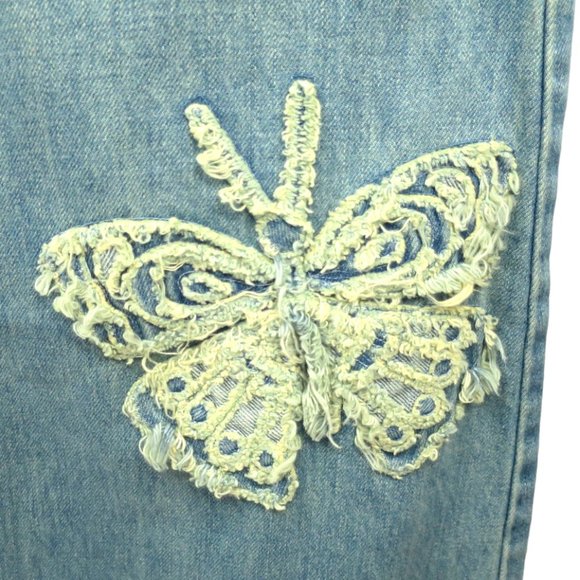 BDG Low Rise Flare Jean With Butterfly Appliqué Size 28 - Picture 8 of 11